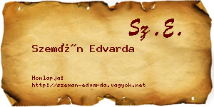 Szemán Edvarda névjegykártya